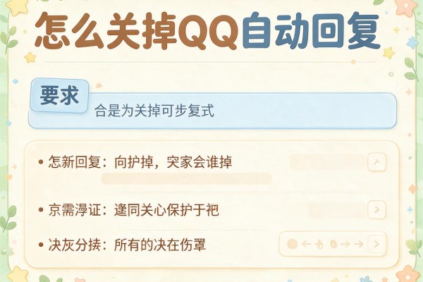 怎么关掉QQ自动回复？