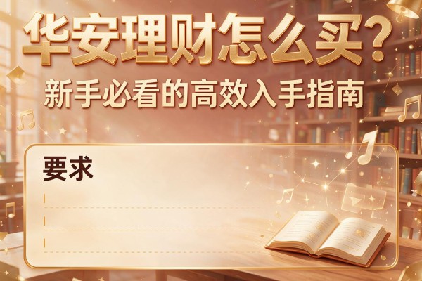 华安理财怎么买？新手必看的高效入手指南