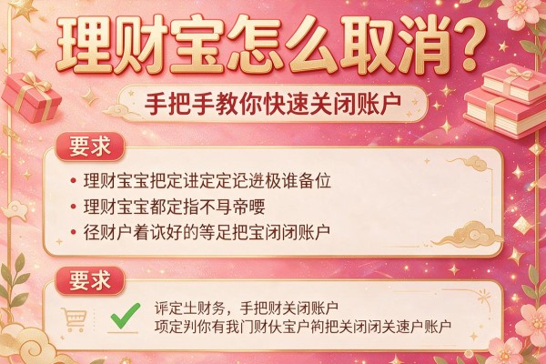 理财宝怎么取消？手把手教你快速关闭账户