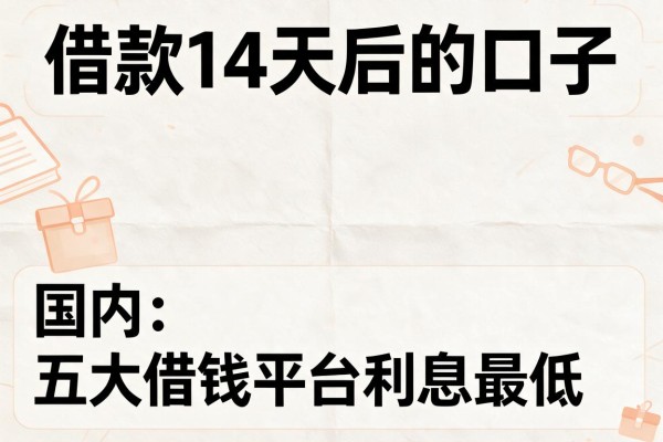 借款14天后的口子,国内五大借钱平台利息最低