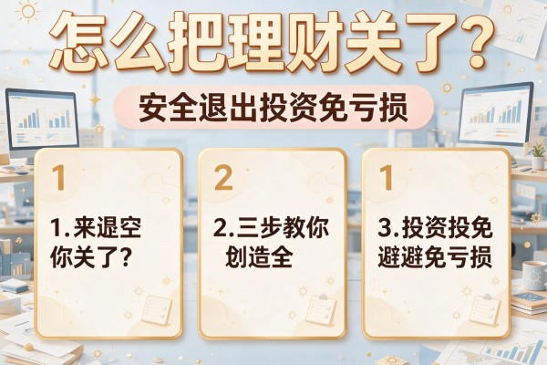 怎么把理财关了？三步教你安全退出投资避免亏损