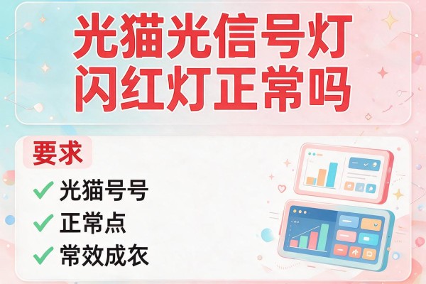 光猫光信号灯闪红灯正常吗