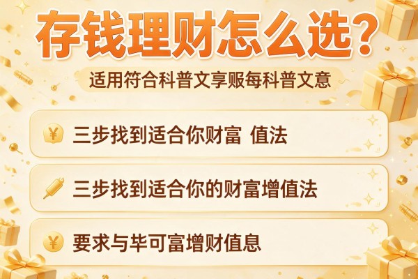 存钱理财怎么选？三步找到适合你的财富增值法