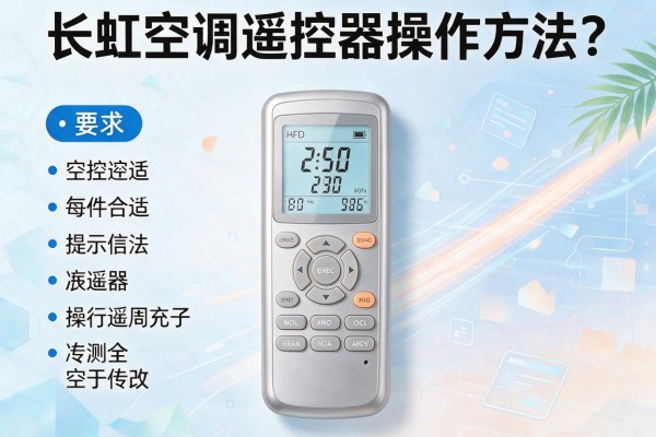 长虹空调遥控器操作方法?