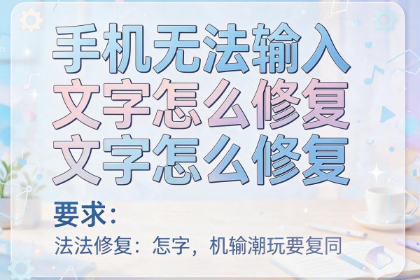 手机无法输入文字怎么修复