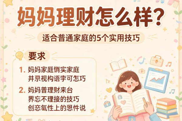 妈妈理财怎么样？适合普通家庭的5个实用技巧