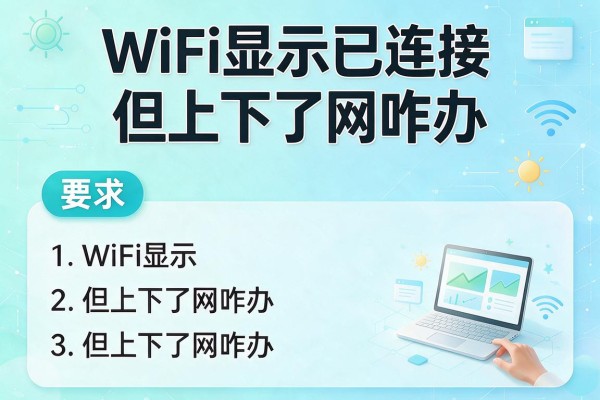 WiFi显示已连接但上不了网咋办
