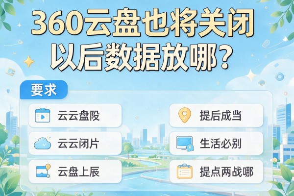360云盘也将关闭 以后数据放哪？