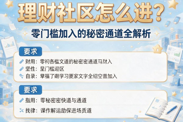 理财社区怎么进？零门槛加入的秘密通道全解析