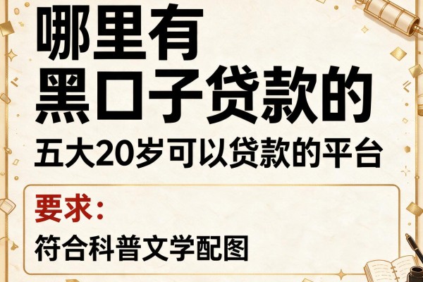 哪里有黑口子贷款的，五大20岁可以贷款的平台
