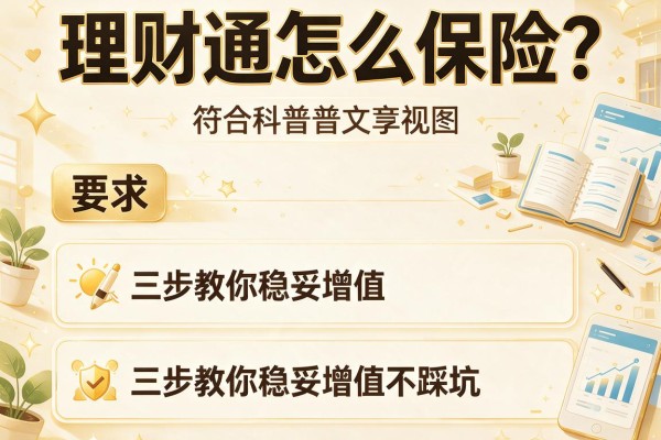 理财通怎么保险?三步教你稳妥增值不踩坑