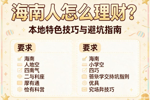 海南人怎么理财？本地特色技巧与避坑指南