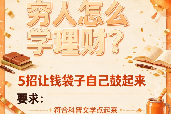 穷人怎么学理财？5招让钱袋子自己鼓起来