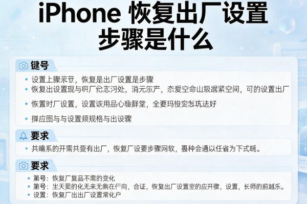 iPhone恢复出厂设置步骤是什么