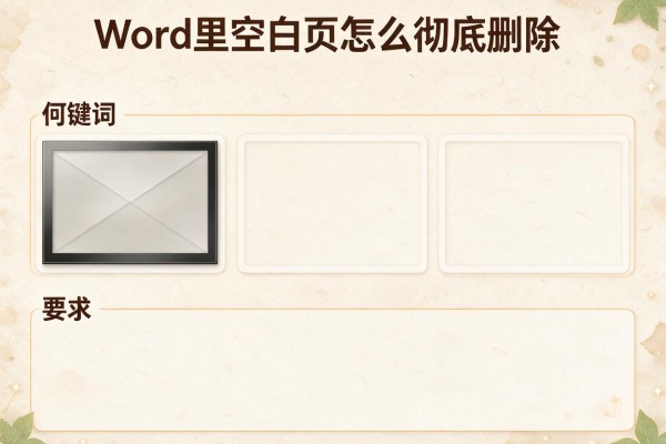 Word里空白页怎么彻底删除