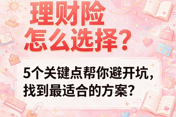 理财险怎么选择？5个关键点帮你避开坑，找到最适合的方案！