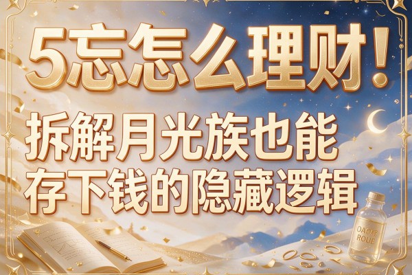 5忘怎么理财：拆解月光族也能存下钱的隐藏逻辑