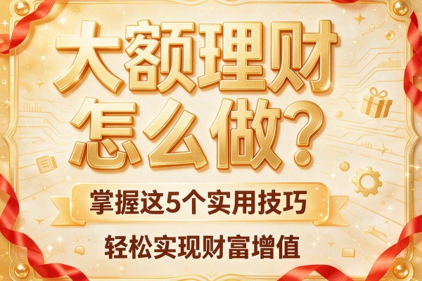 大额理财怎么做？掌握这5个实用技巧，轻松实现财富增值
