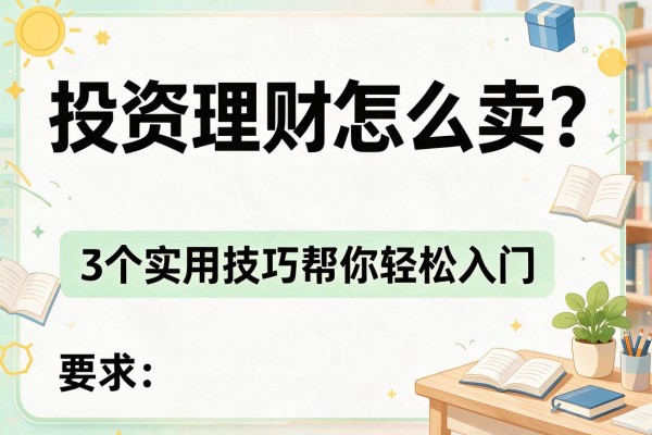 投资理财怎么卖？3个实用技巧帮你轻松入门