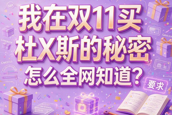 我在双11买杜X斯的秘密 怎么全网都知道？