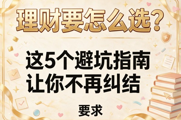 理财要怎么选？这5个避坑指南让你不再纠结