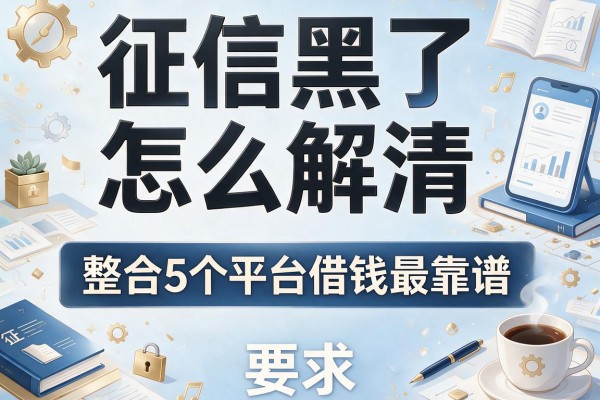 征信黑了怎么解清,整合5个平台借钱最靠谱