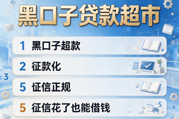 黑口子贷款超市，阐述5家征信花了也能借钱的正规平台