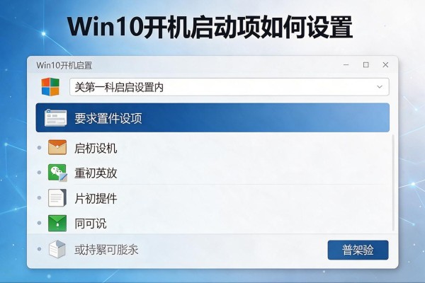 Win10开机启动项如何设置？
