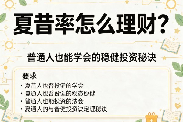 夏普率怎么理财？普通人也能学会的稳健投资秘诀
