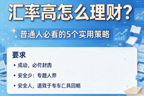 汇率高怎么理财？普通人必看的5个实用策略