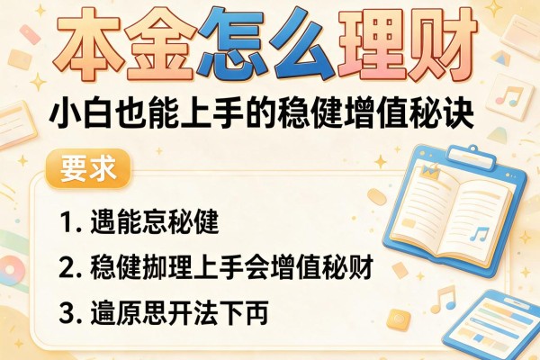本金怎么理财：小白也能上手的稳健增值秘诀