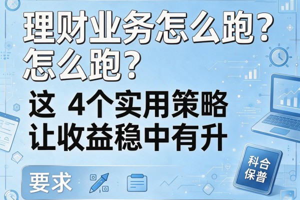 理财业务怎么跑？这4个实用策略让收益稳中有升