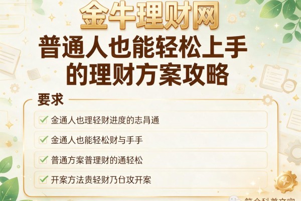 金牛理财网：普通人也能轻松上手的理财方案攻略