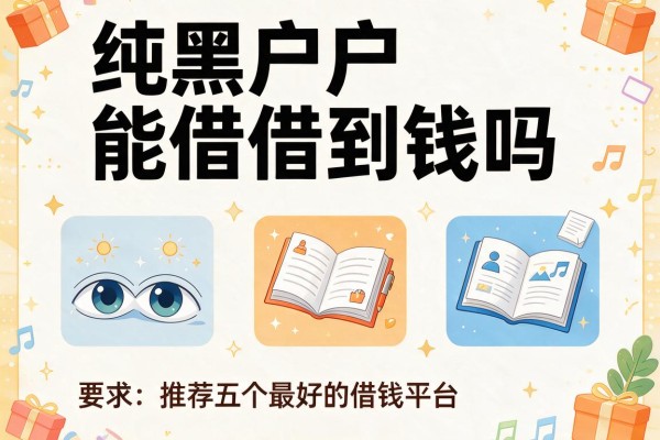 纯黑户能借到钱吗，推荐五个最好的借钱平台