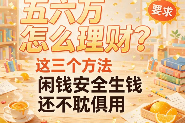 五六万怎么理财？这三个方法让闲钱安全生钱还不耽误用
