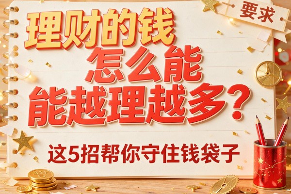 理财的钱怎么能越理越多？这5招帮你守住钱袋子