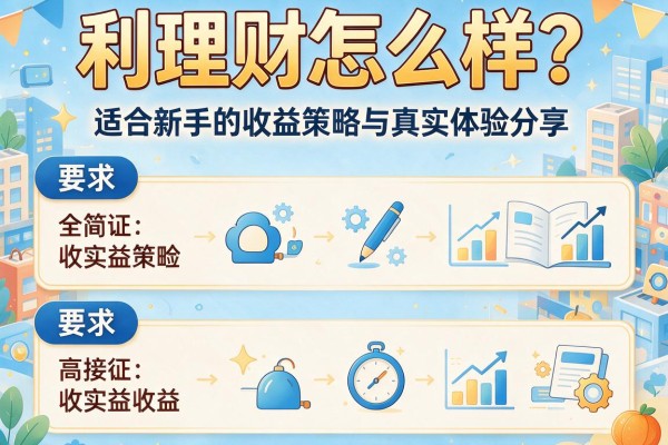 利理财怎么样？适合新手的收益策略与真实体验分享