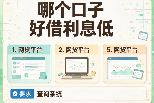 哪个口子好借利息低，阐述5家网贷平台查询系统