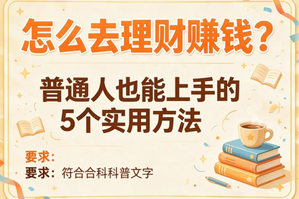 怎么去理财赚钱？普通人也能上手的5个实用方法