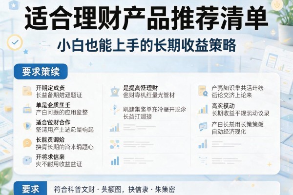 适合理财产品推荐清单：小白也能上手的长期收益策略