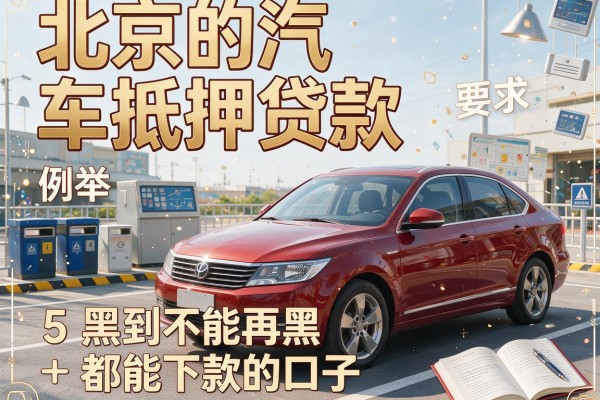 北京的汽车抵押贷款，例举5个黑到不能再黑都能下款的口子