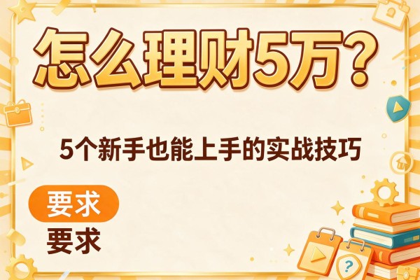 怎么理财5万？5个新手也能上手的实战技巧