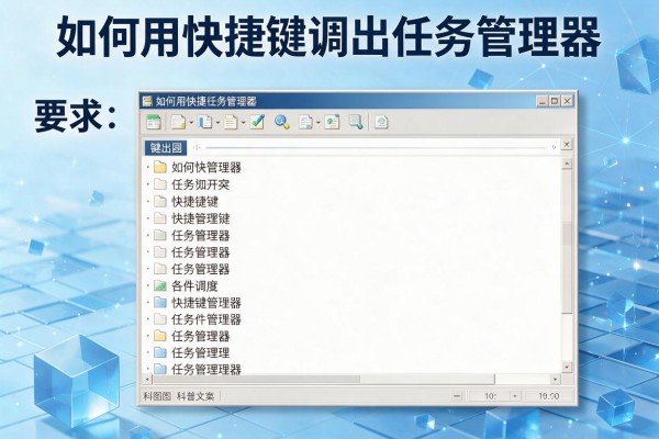 如何用快捷键调出任务管理器