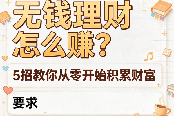 无钱理财怎么赚？5招教你从零开始积累财富