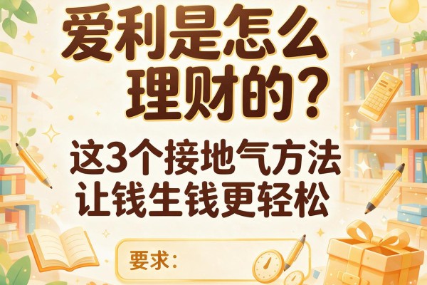 爱利是怎么理财的？这3个接地气方法让钱生钱更轻松