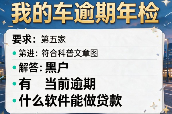 我的车逾期年检，解答五家黑户有当前逾期什么软件能做贷款
