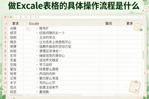 做Excel表格的具体操作流程是什么？