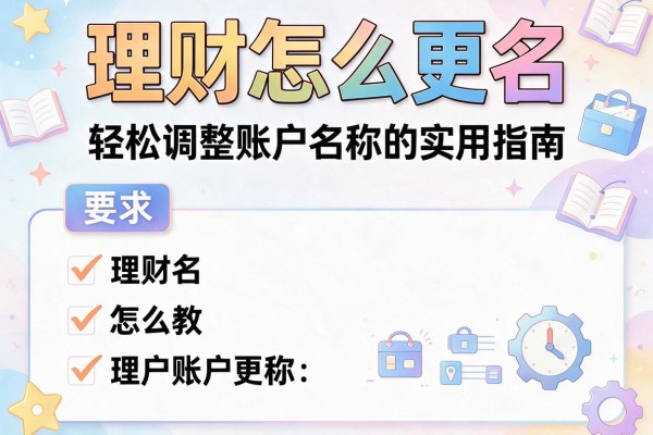 理财怎么更名：轻松调整账户名称的实用指南