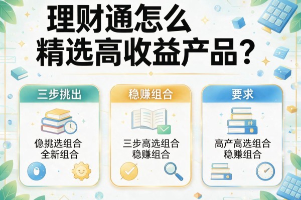 理财通怎么精选高收益产品？三步挑出稳赚组合