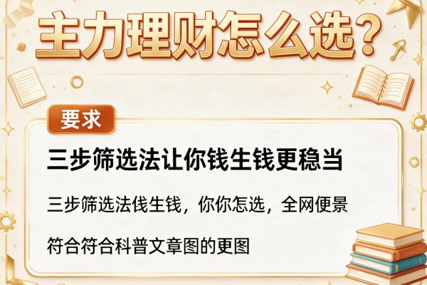 主力理财怎么选？三步筛选法让你钱生钱更稳当